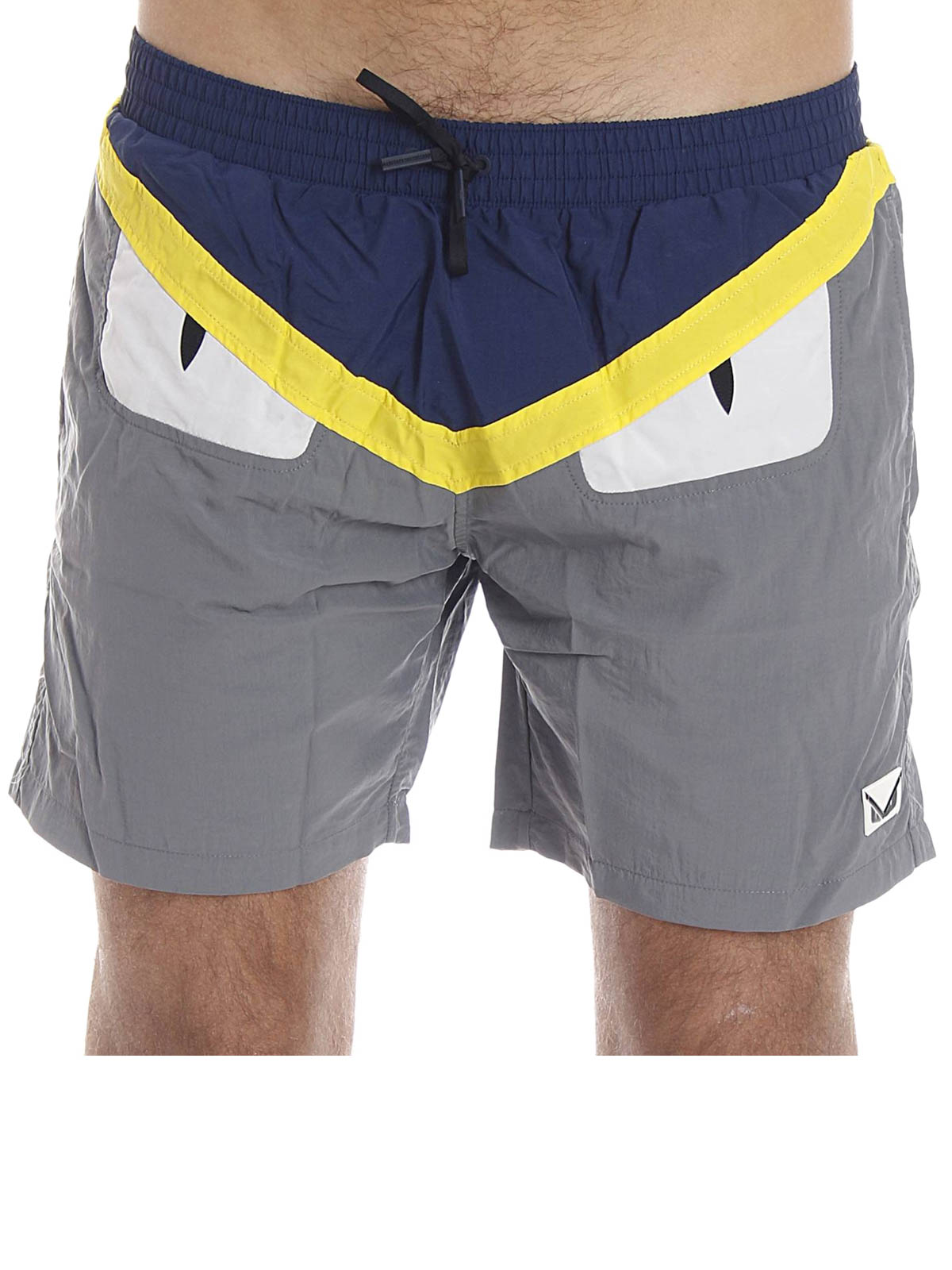 fendi monster swim trunks