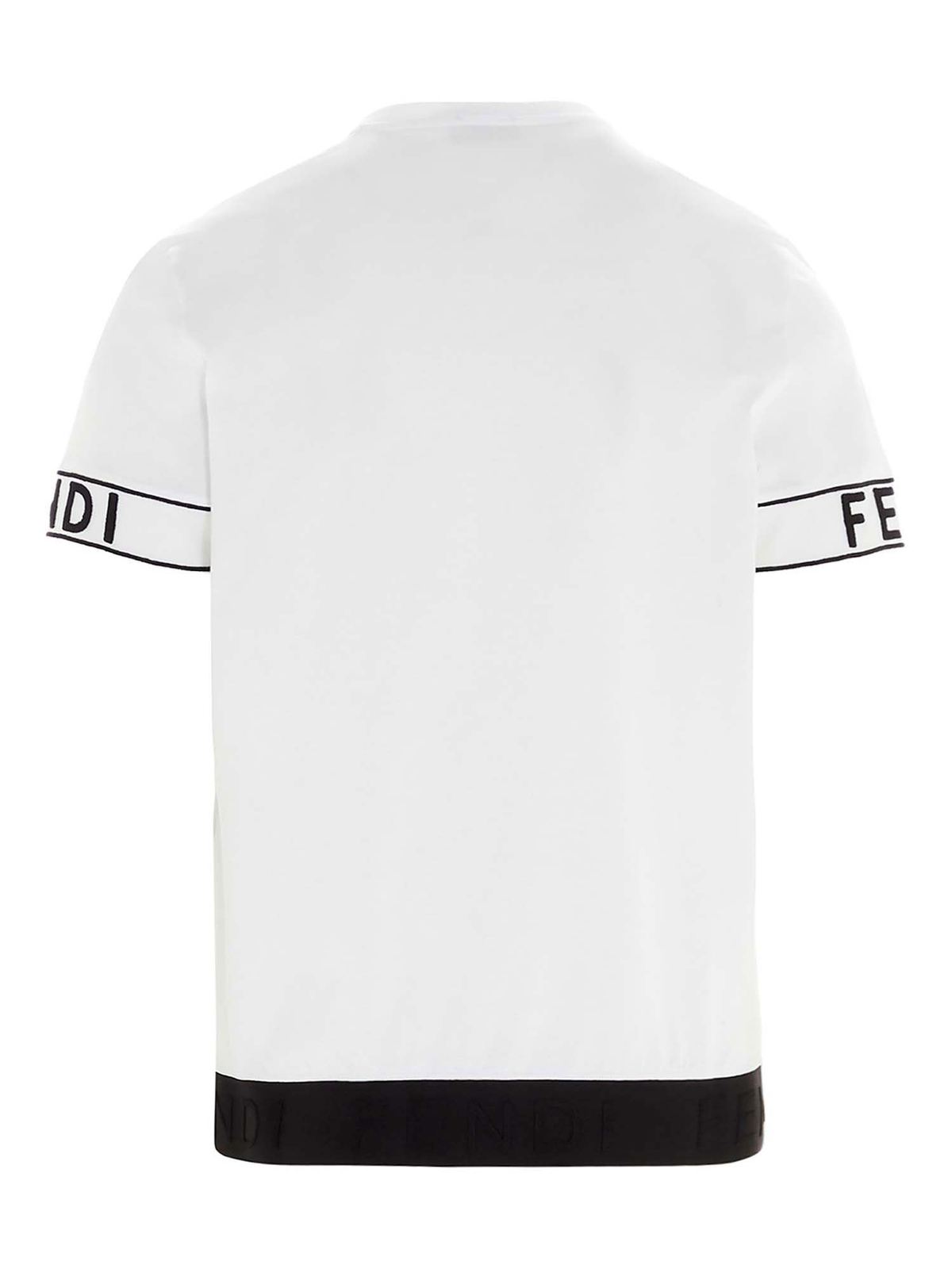 fendi tape logo t shirt