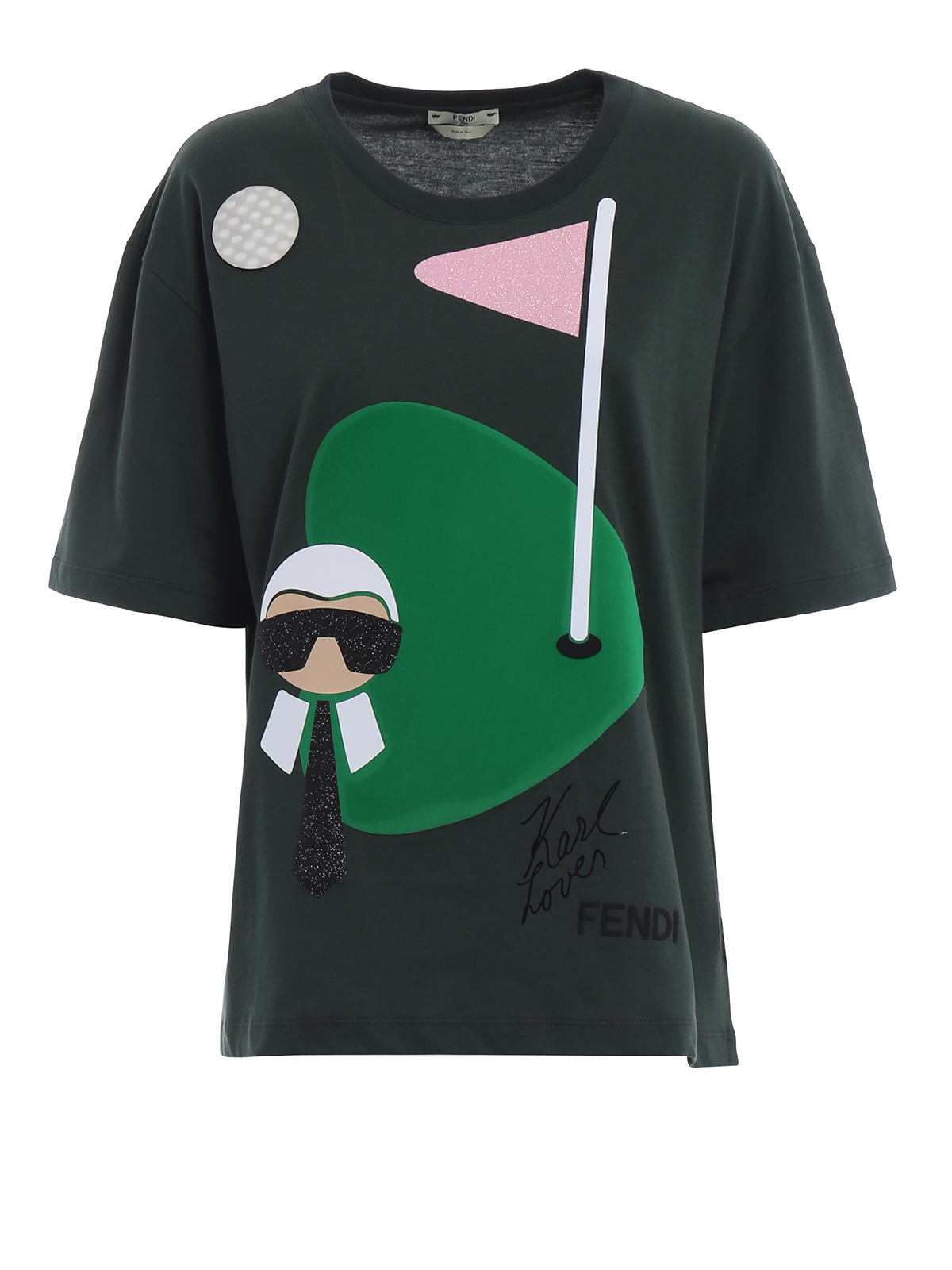 Fendi - Golf Karlito oversize cotton T 