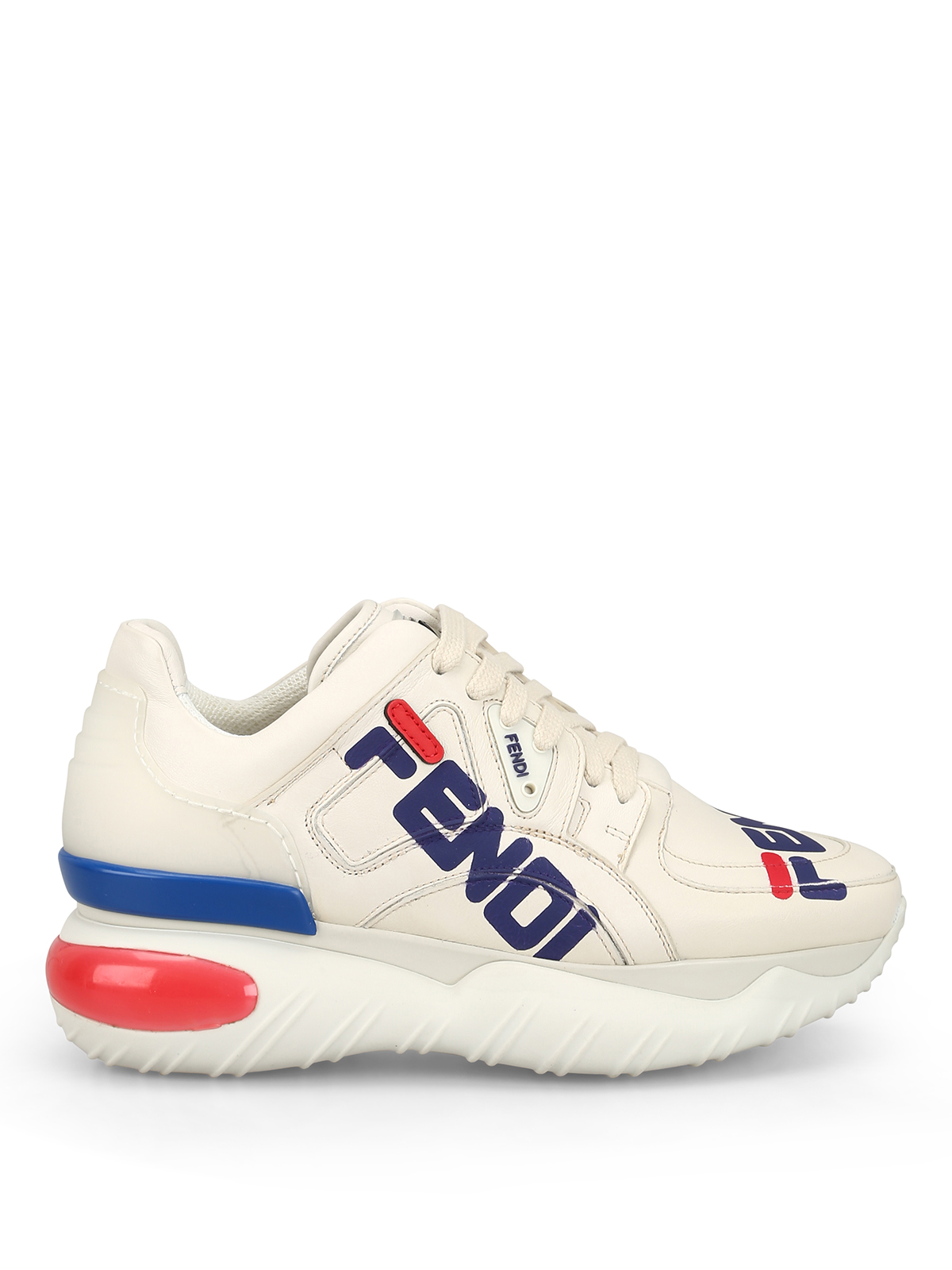 Fendi Mania leather lace up sneakers 