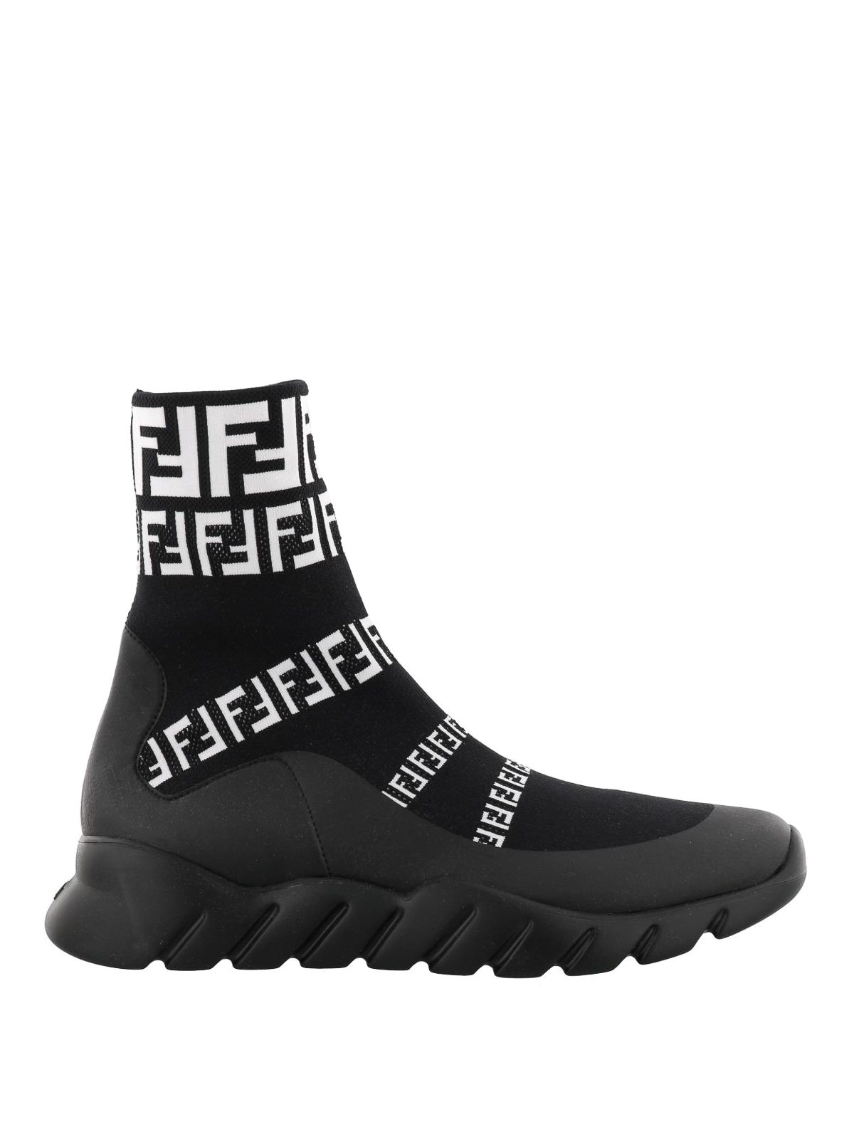 fendi black sock trainers
