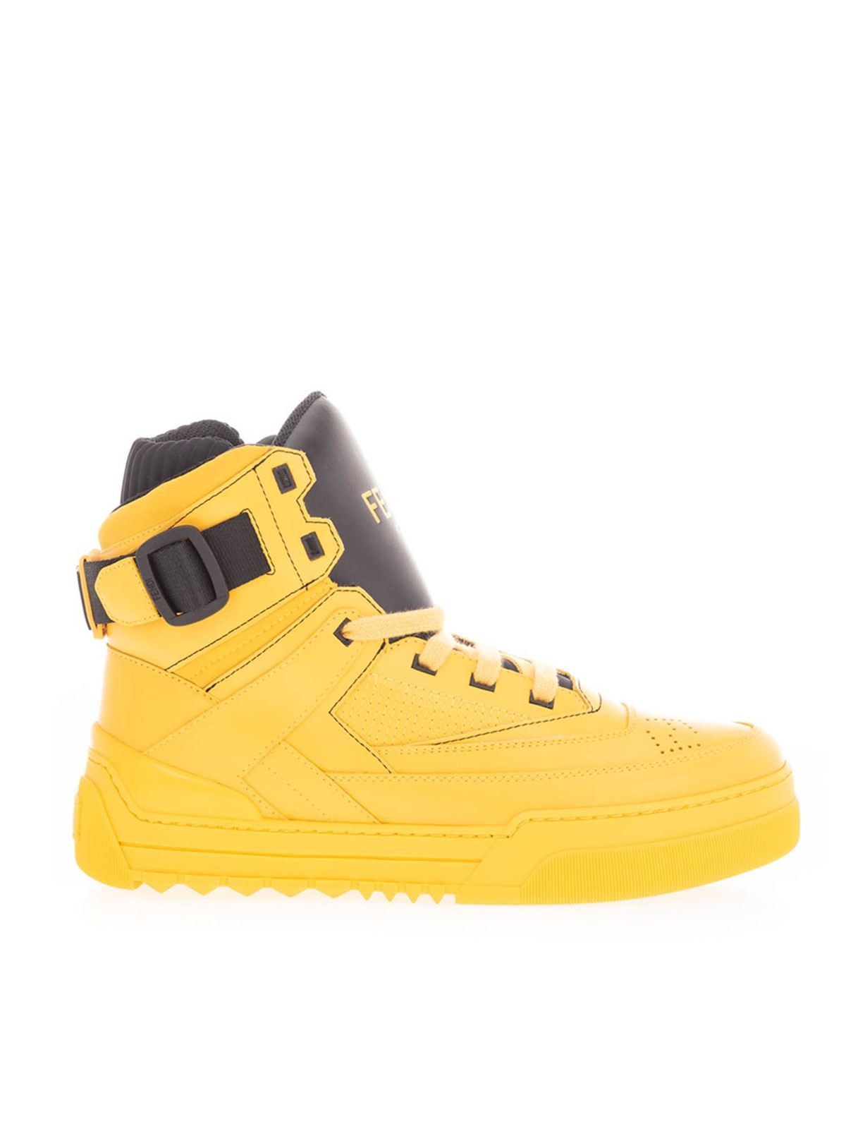 Trainers Fendi - High top sneakers in yellow - 7E1397A0U3F0454 | iKRIX.com