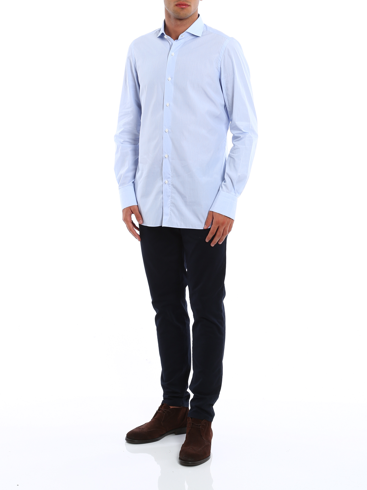 Shirts Finamore 1925 Napoli handsewn cotton shirt NAPOLI104435202