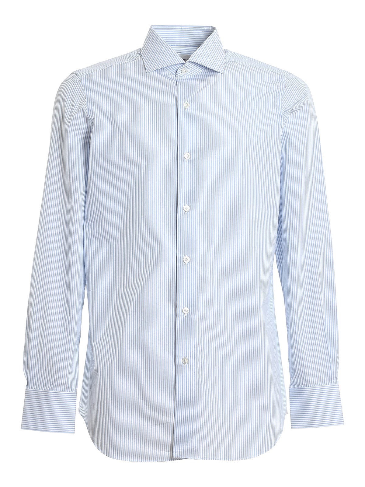 Shirts Finamore 1925 - Striped Giza 45 cotton shirt - C0239MILANO21