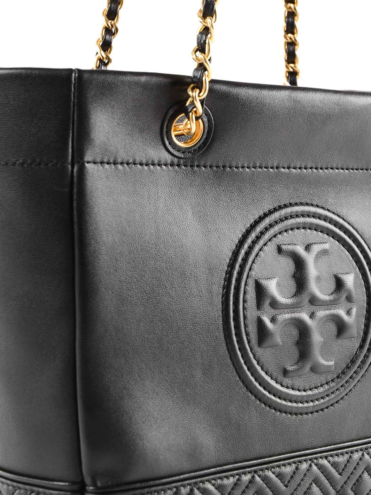 Arriba 83+ imagen tory burch black tote with gold chain - Thptnganamst ...