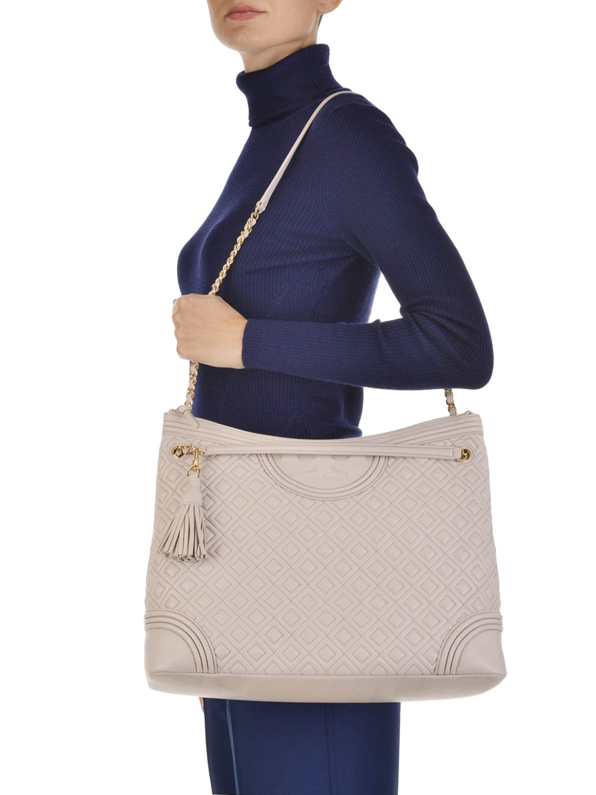 tory burch fleming quilted tote