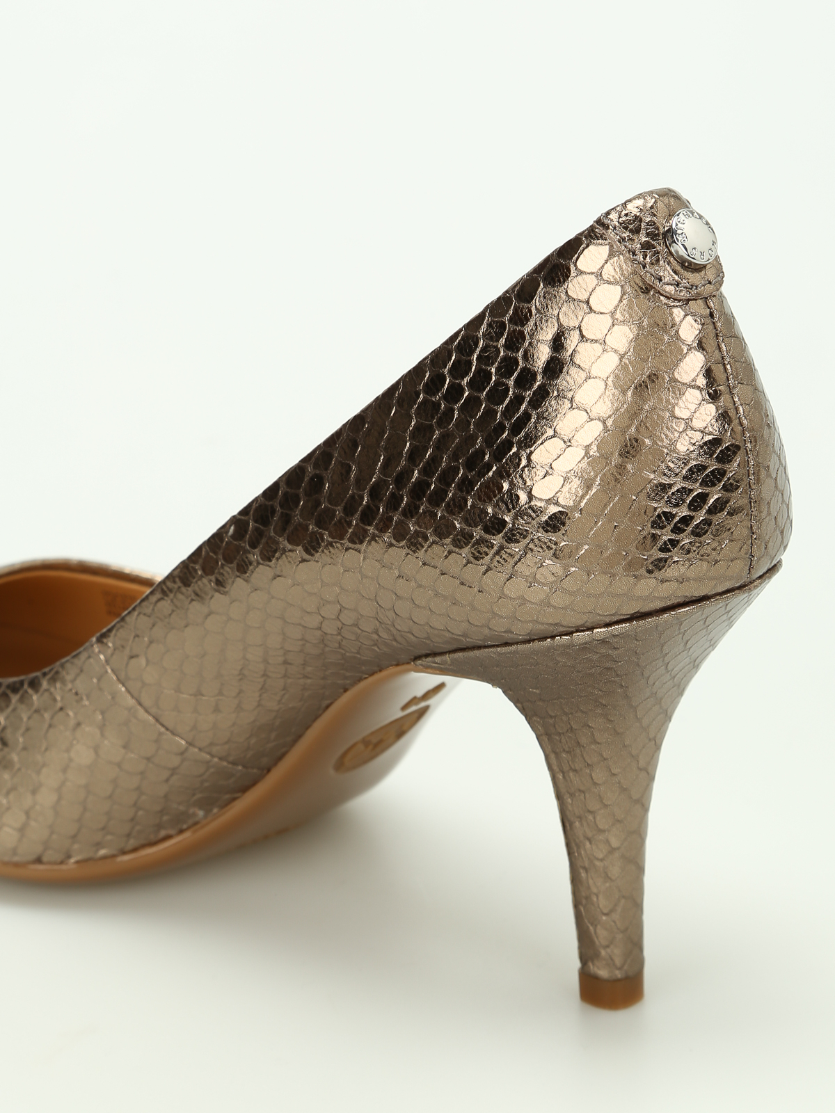 michael kors metallic heels