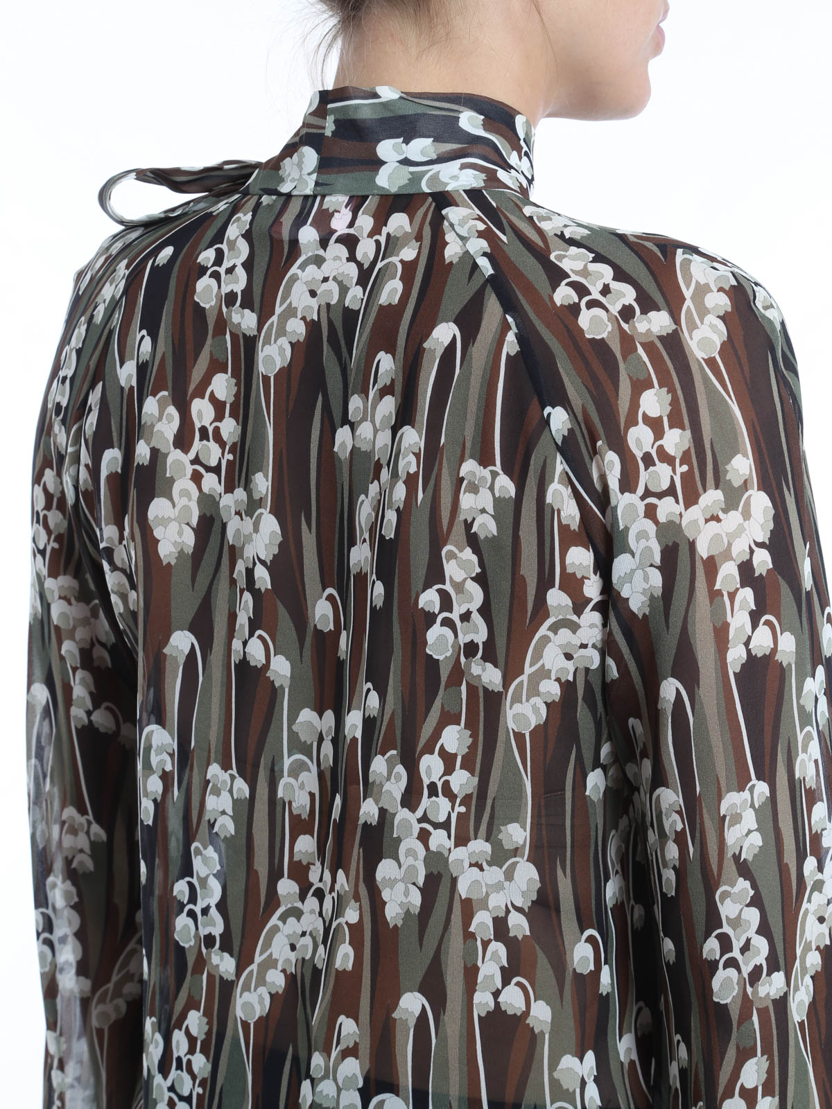 Blouses Giamba - Floral chiffon blouse - A15PG21313341 | iKRIX.com