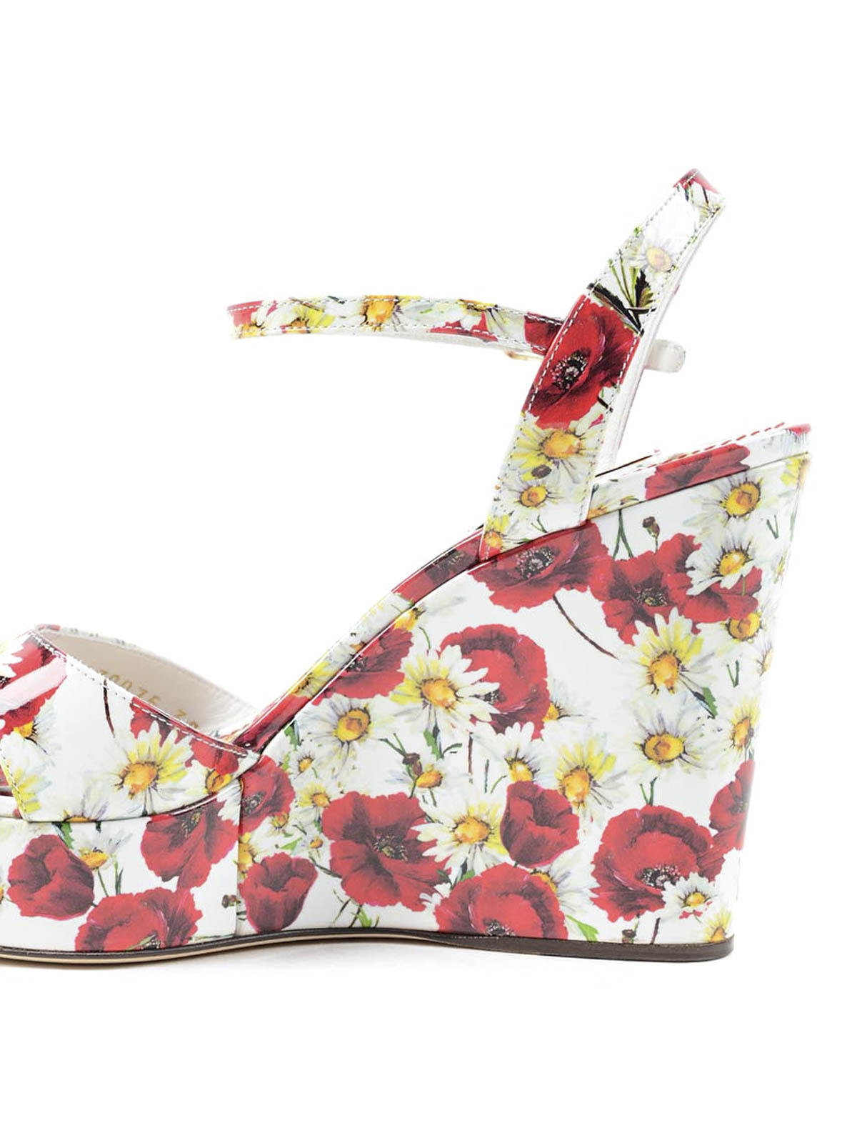\u0026 Gabbana - Floral print wedge sandals 
