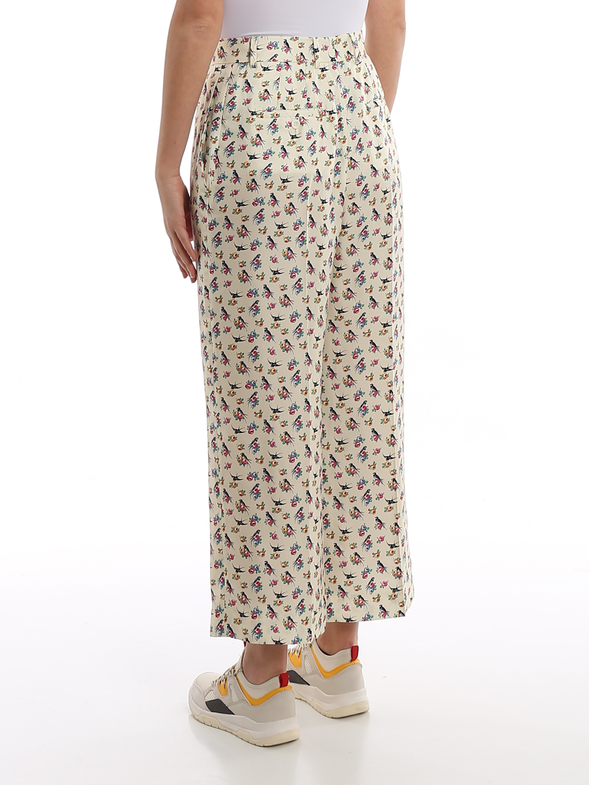 Casual trousers Prada - Flower and swallow patterned pants - P224D1WIZF0304