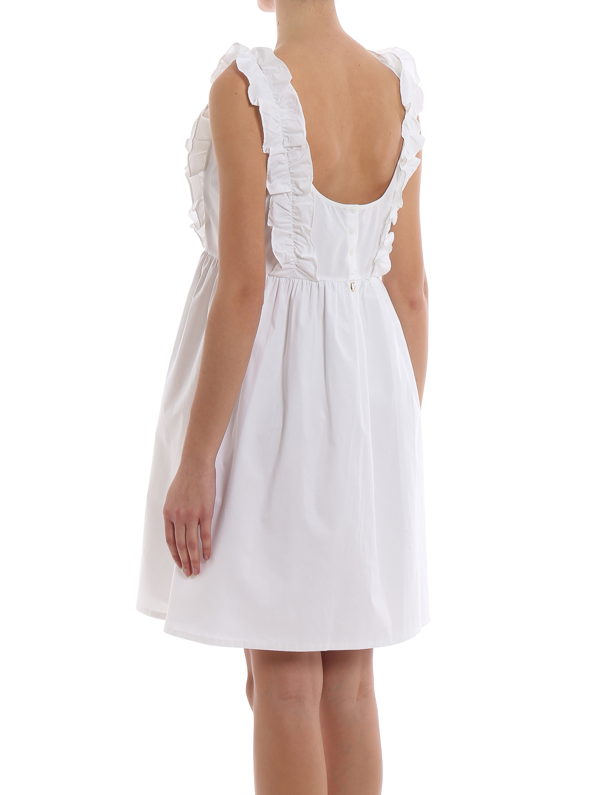 Short dresses Twinset Flower pin ruffle poplin dress 191MT205000001