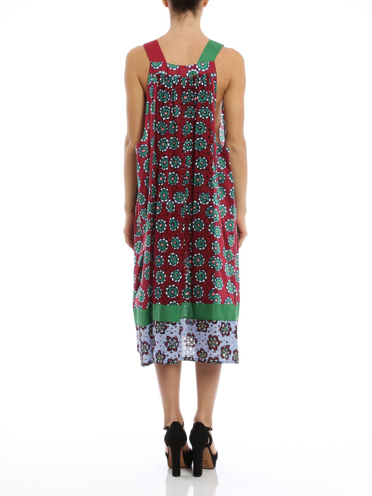 Knee length dresses Tsumori Chisato - Flower print apron dress