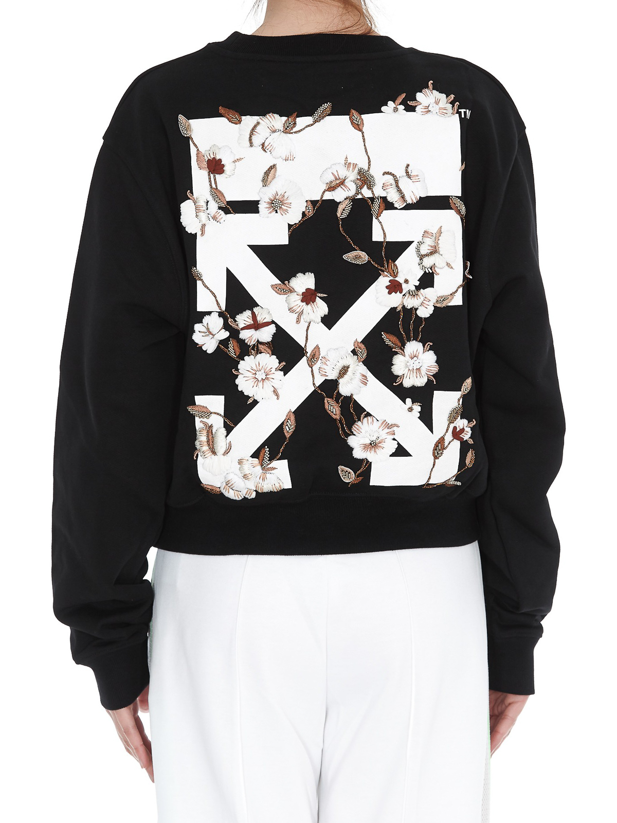 Off-White - Flowers embroidered back 