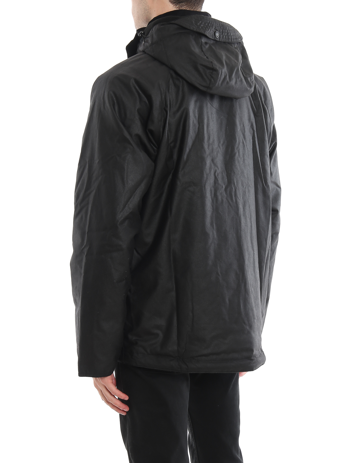 barbour black hooded jacket