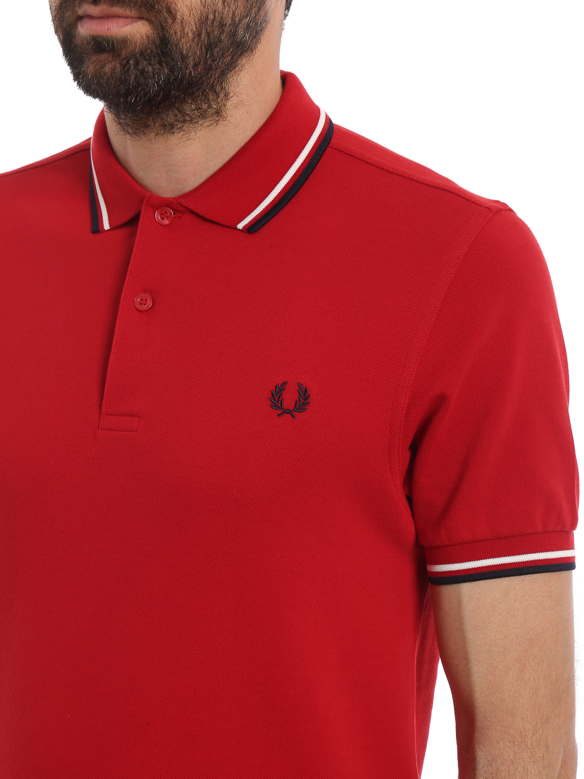Herkenning Gedrag Catastrofe Polo shirts Fred Perry - Red cotton piqué polo shirt - M3600401