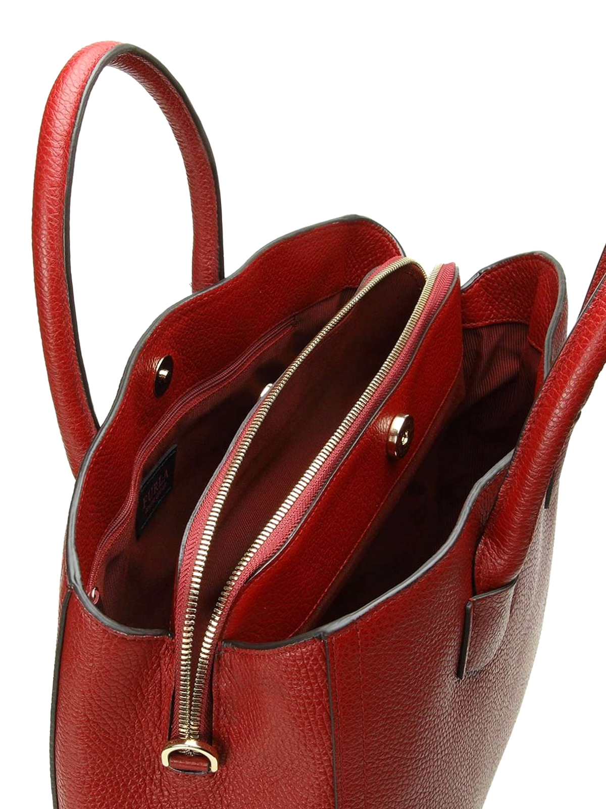 Totes bags Furla Alba cherry red leather medium - 984353