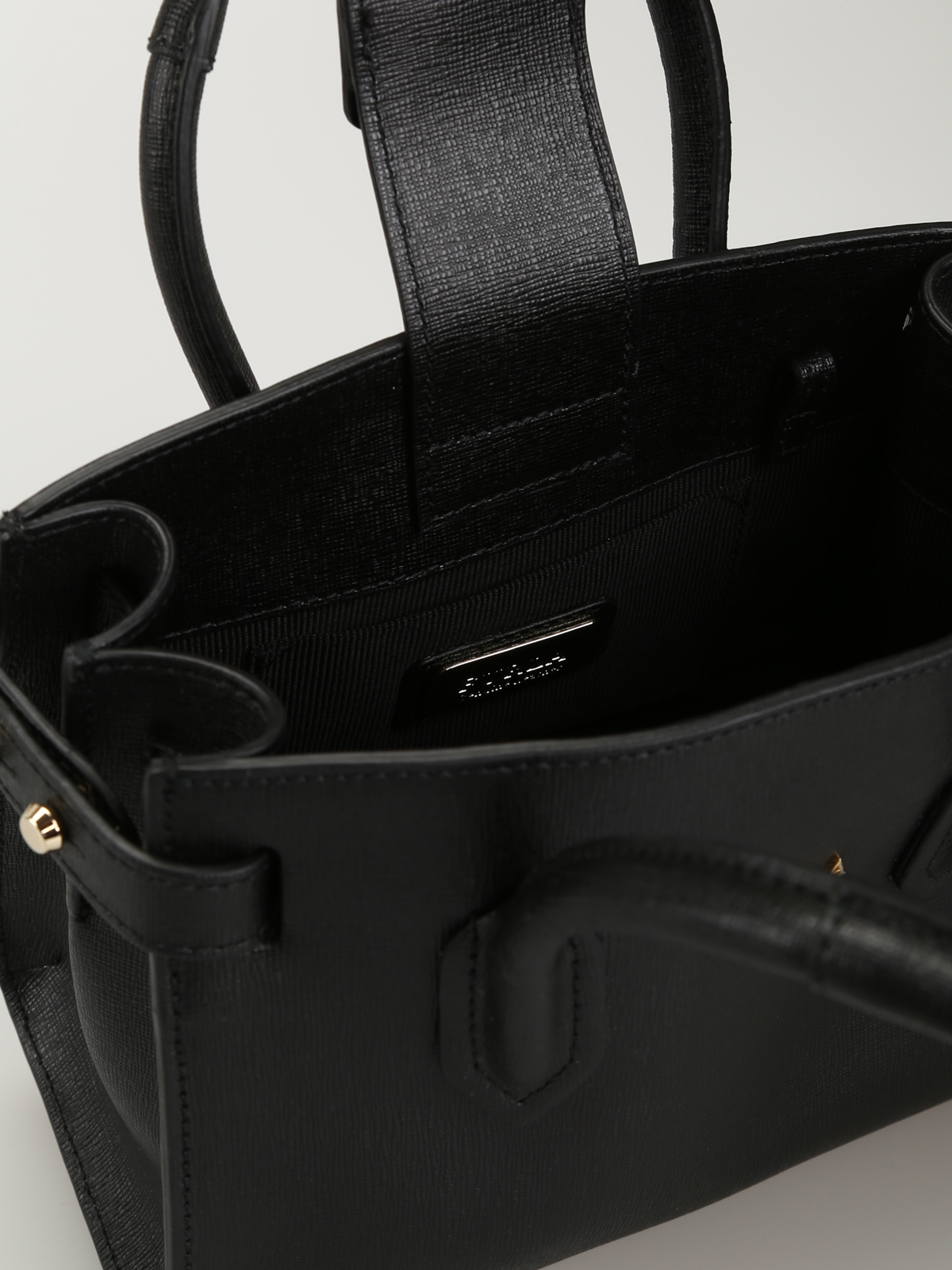 Furla - Pin Mini tote style black cross body bag - cross body bags - 978752