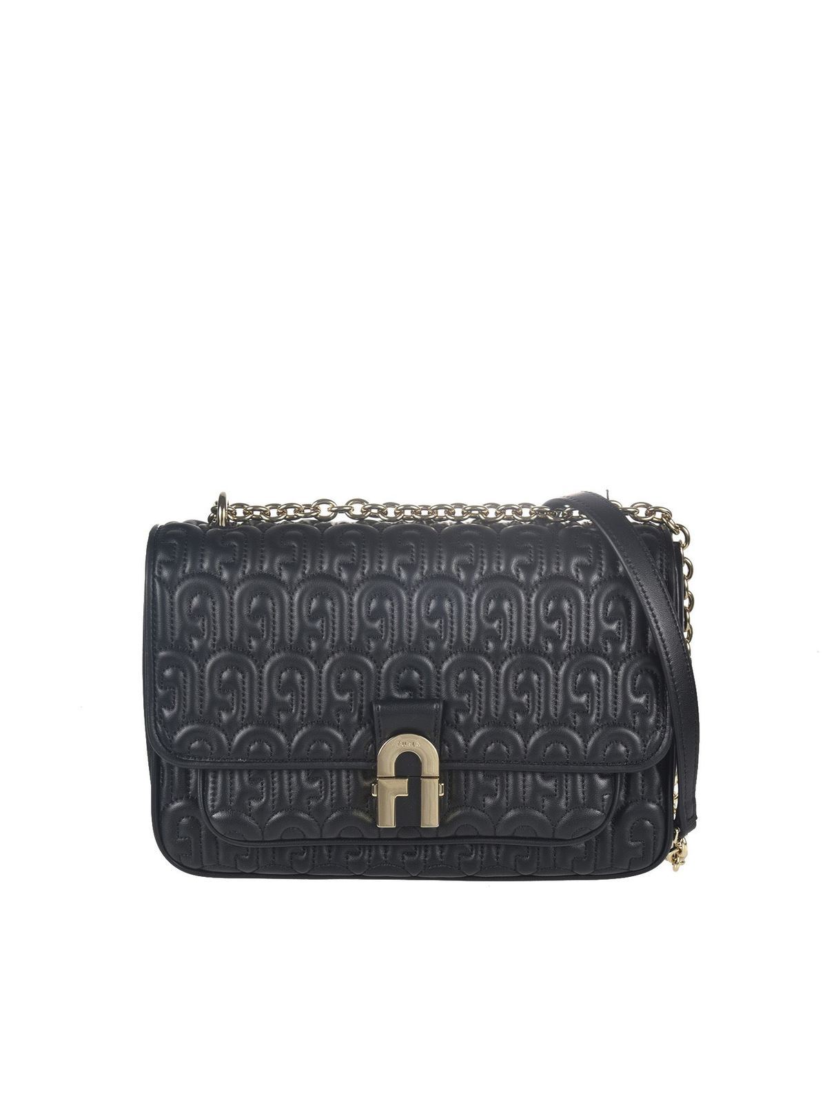 Furla - Logo shoulder bag in black - cross body bags - BZY4PILA0073O6000