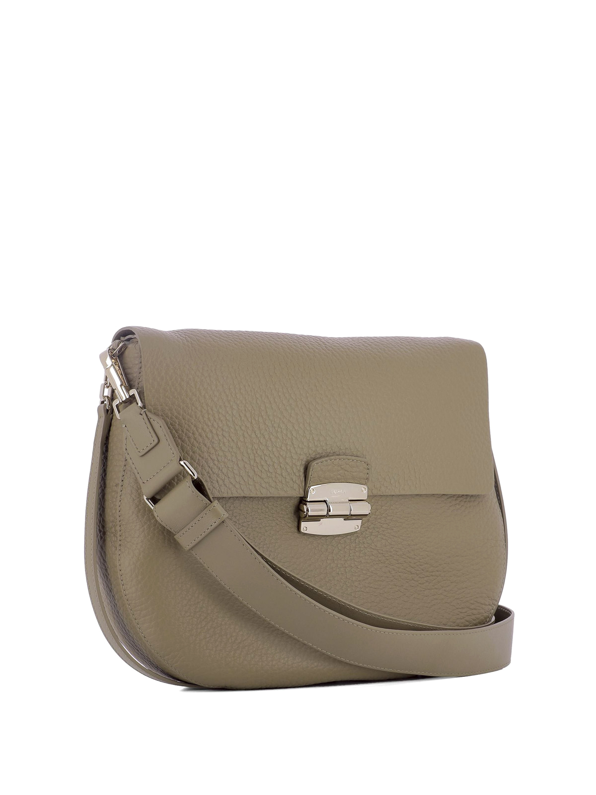 beige leather shoulder bag