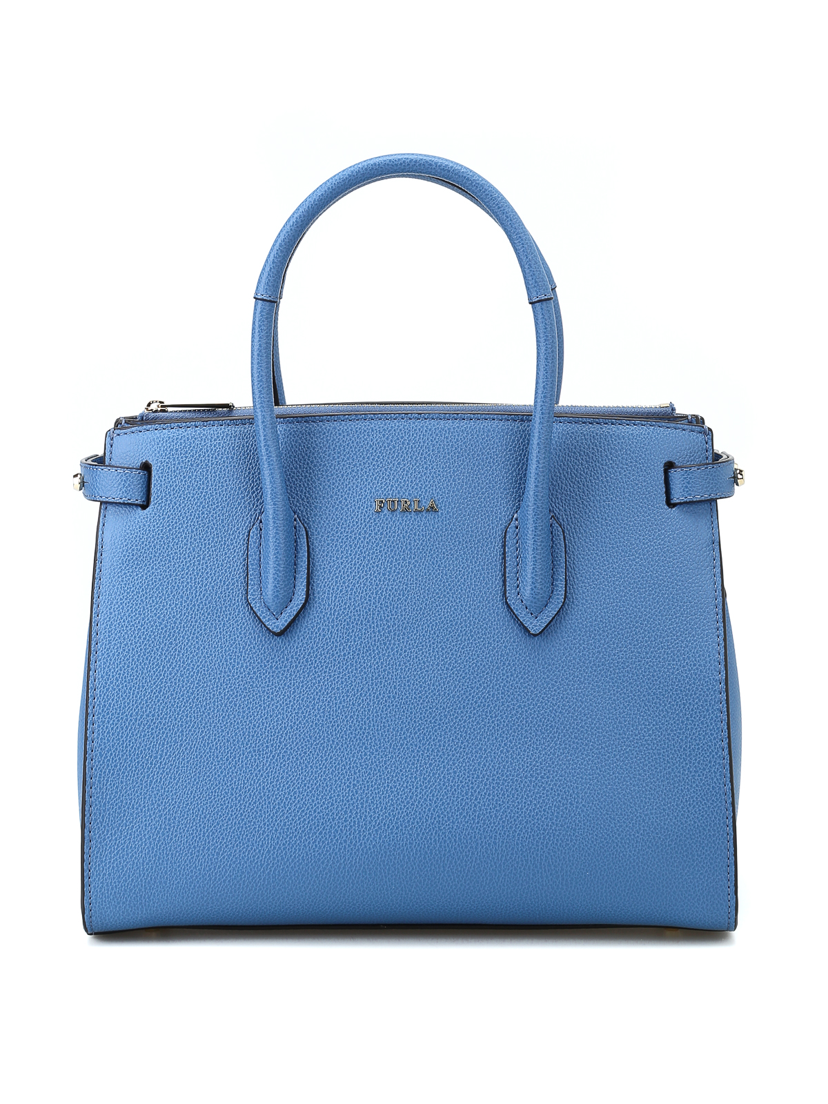 Furla - Pin cobalt blue leather small tote - totes bags - 963105