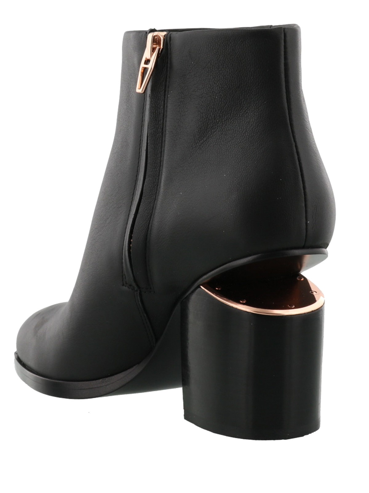 Gabi rose gold detailed ankle boots 