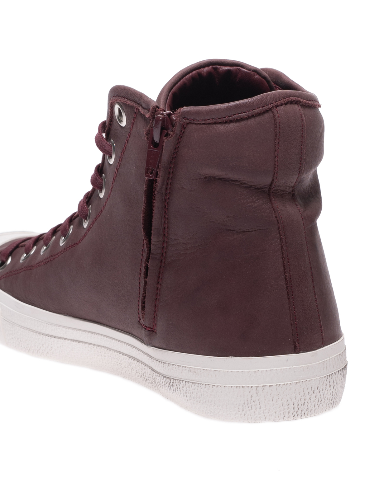 burgundy high tops