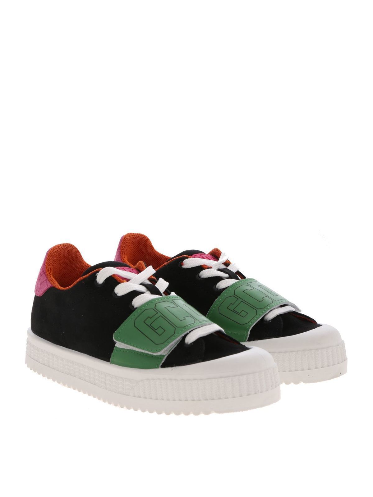 Gcds - Suede sneakers with velcro strap 