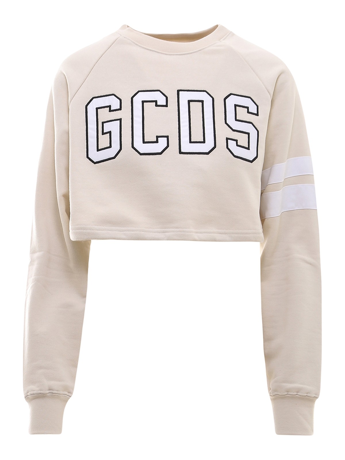 GCDS STRIPE DETAIL COTTON SWEATER