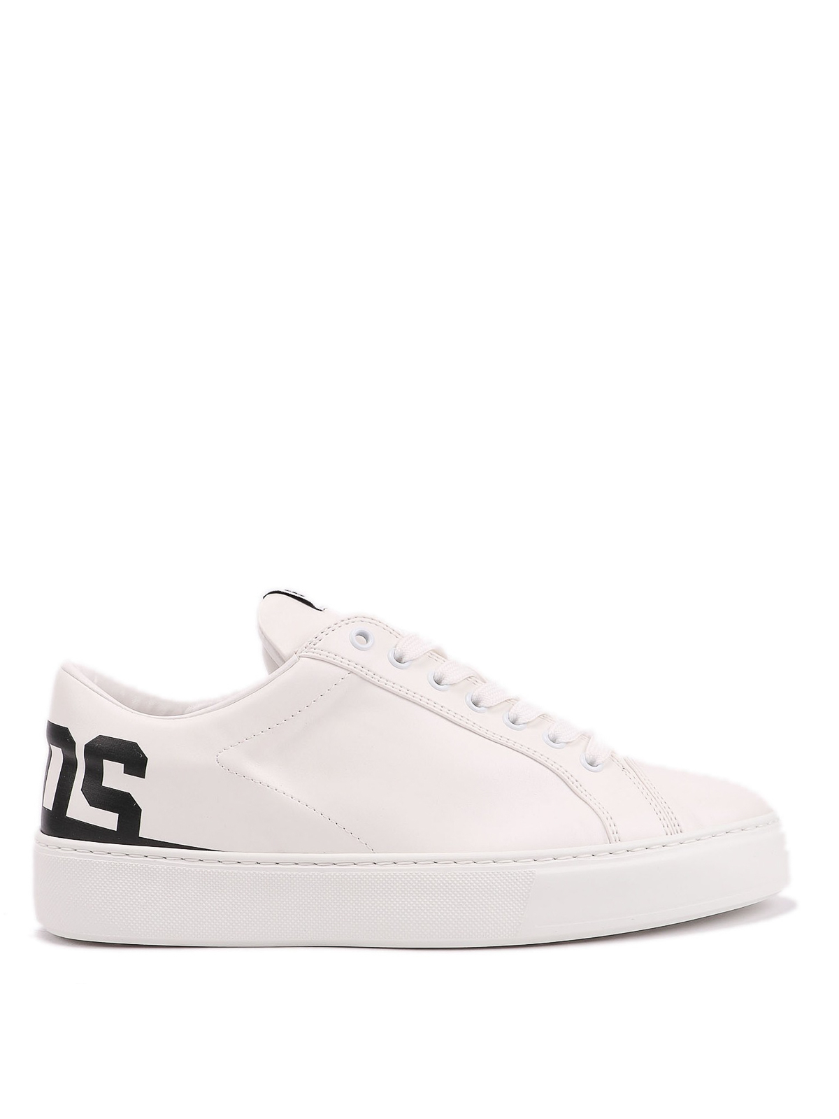 white branded trainers