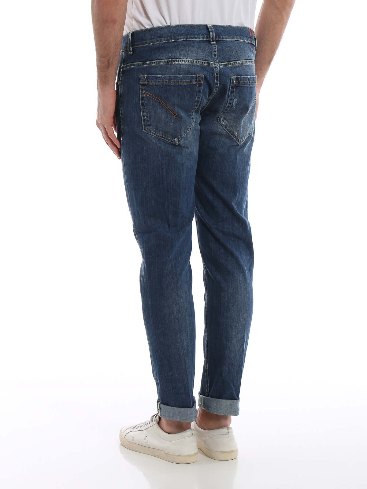 Dondup - George skinny fit five pocket jeans - straight leg jeans ...