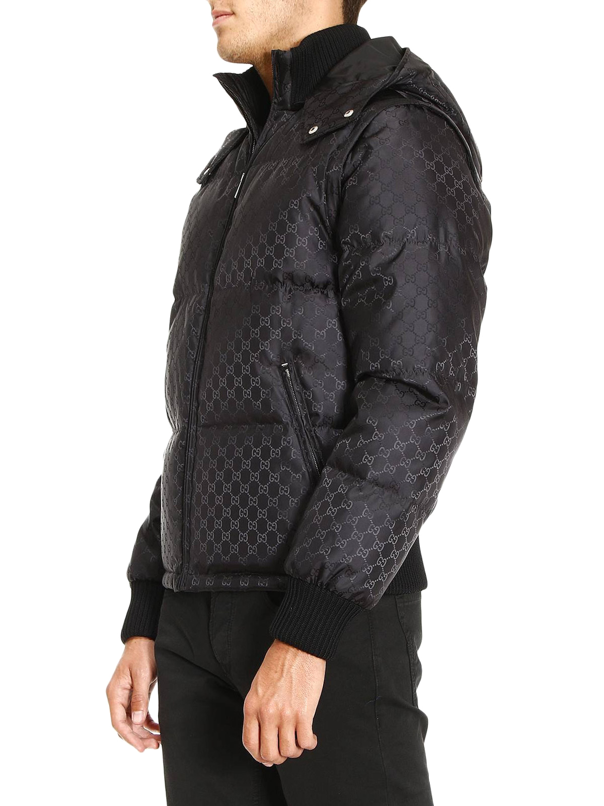 gucci jacquard padded jacket