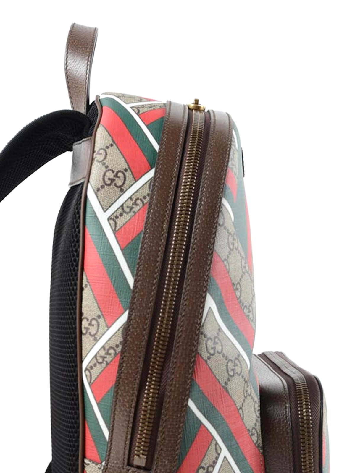 Gucci - GG Supreme and Chevron backpack - backpacks - 406370K1MIT8559