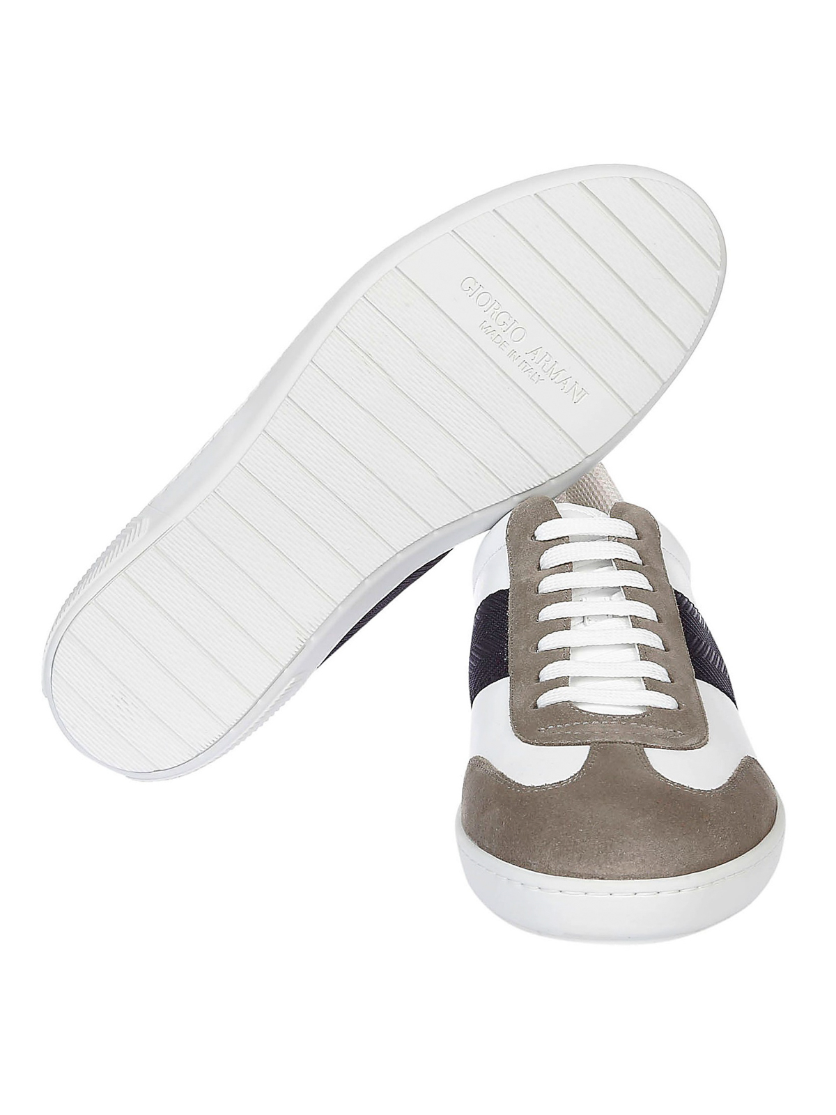 Veroveren Lieve Schaar Trainers Giorgio Armani - Two-tone leather and suede sneakers -  X2X097XL930N961