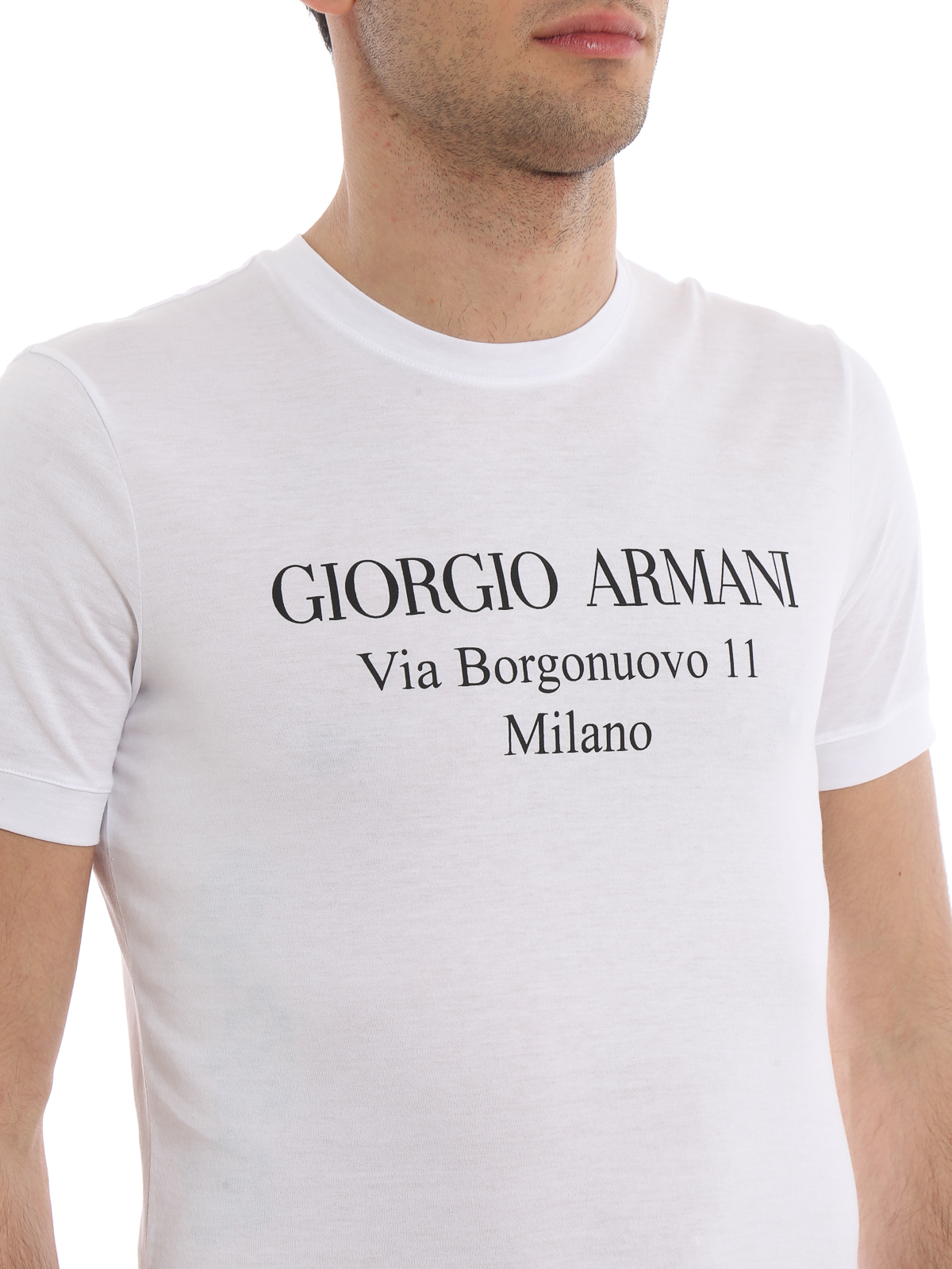T-shirts Giorgio Armani - Weightless cotton short sleeve T-shirt -  3GST57SJEJZU090