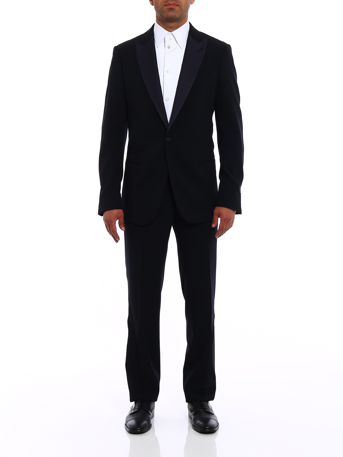 Soho blue wool tuxedo suit by Giorgio Armani - dinner suits | Shop ...