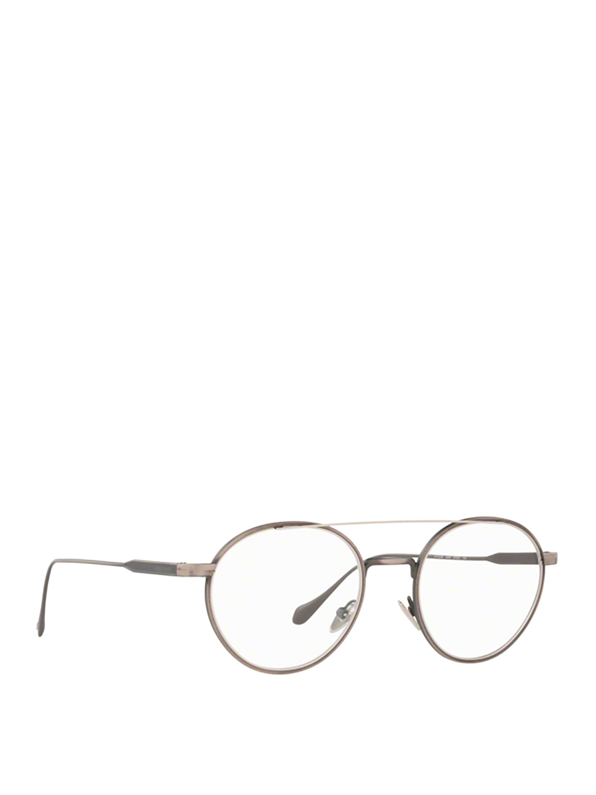 Matte silver round optical glasses 