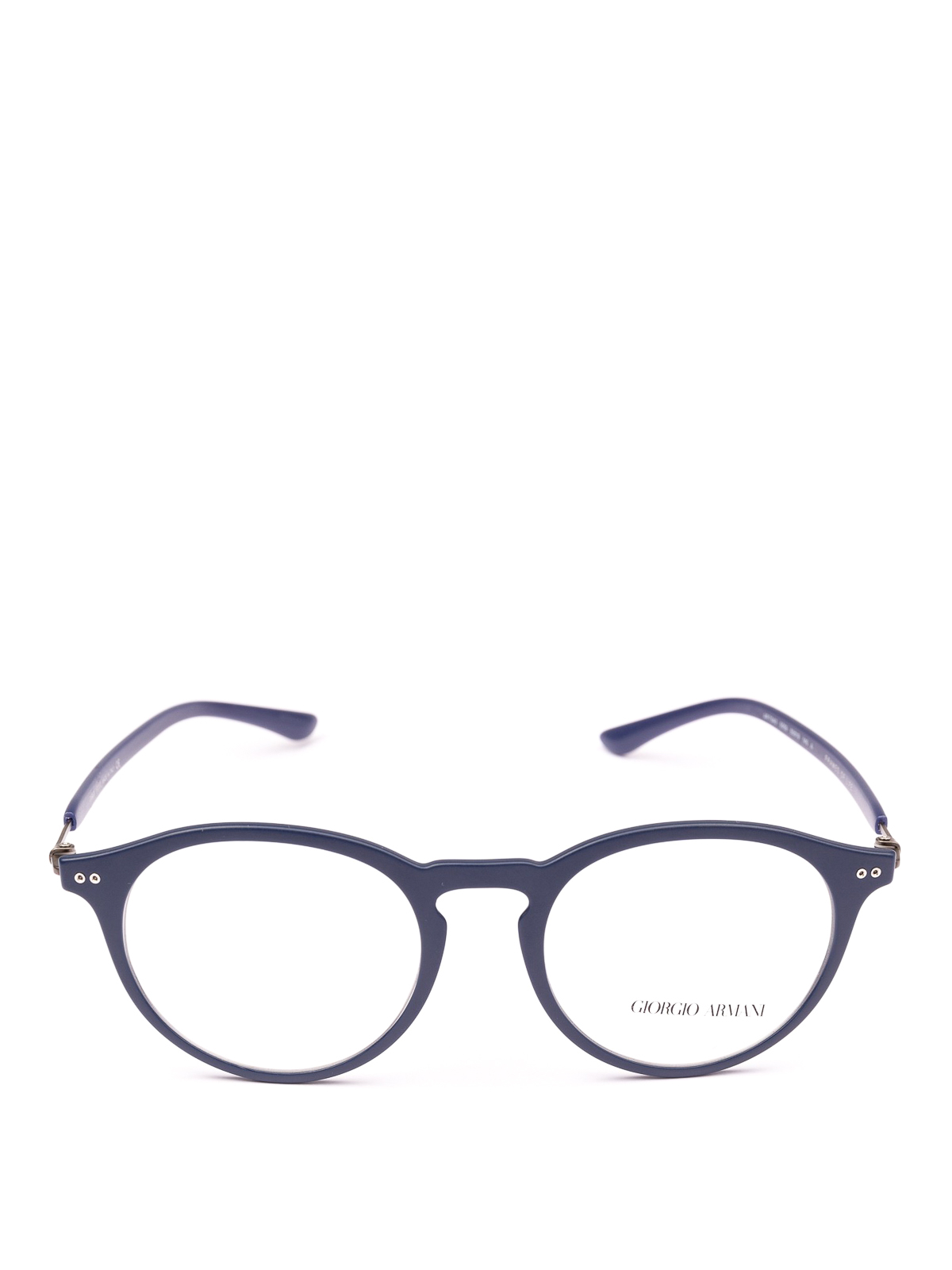 Glasses Giorgio Armani - Matte blue acetate panto eyeglasses - AR70405059