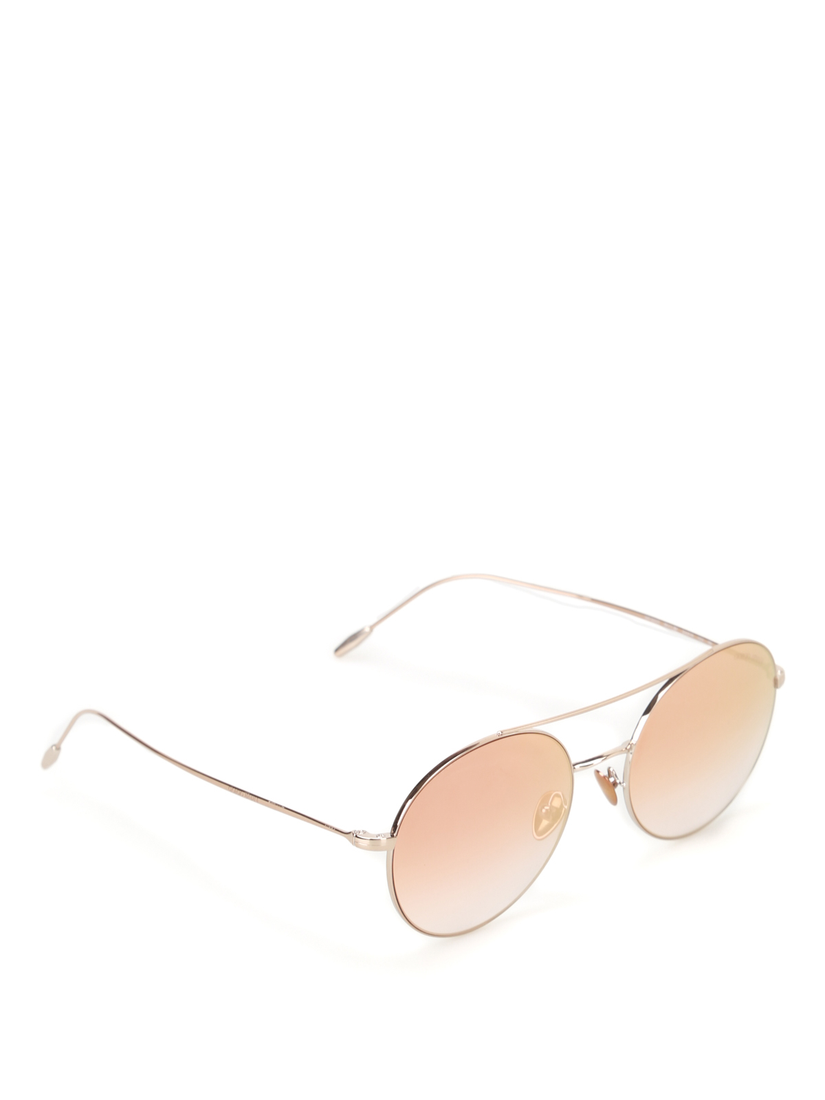 Sunglasses Giorgio Armani - Double bridge gold sunglasses - AR605030116F