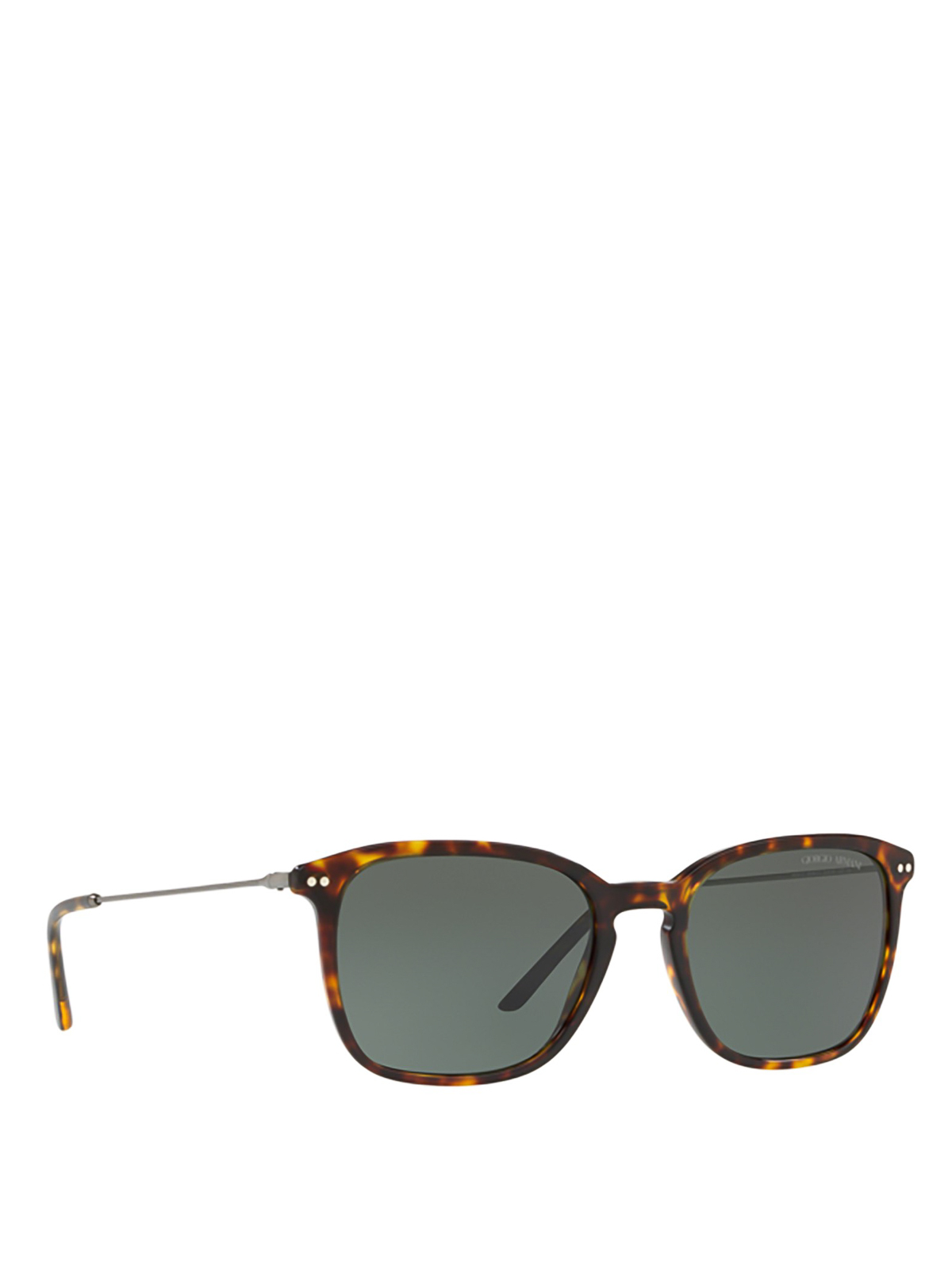 Giorgio Armani Tortoiseshell Squared Sunglasses In Brown