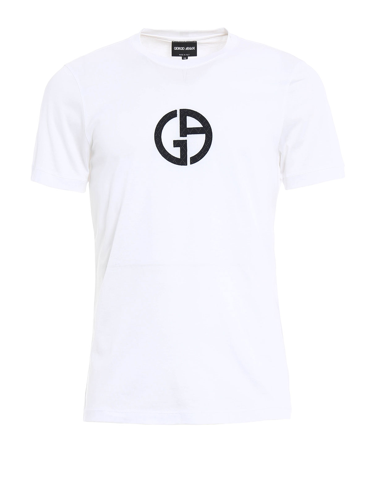 Tシャツ Giorgio Armani - GA embroidery cotton T-shirt - 6XST57SJHDZ0100