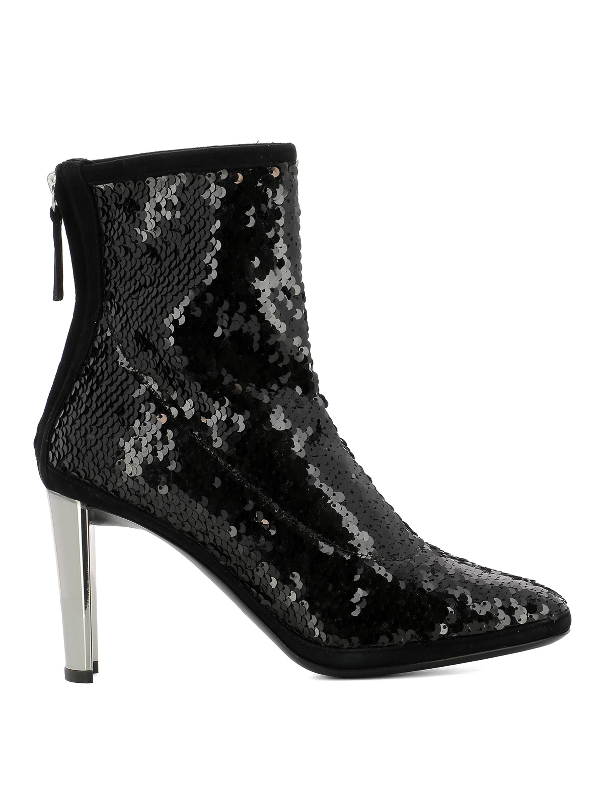 black sequin booties