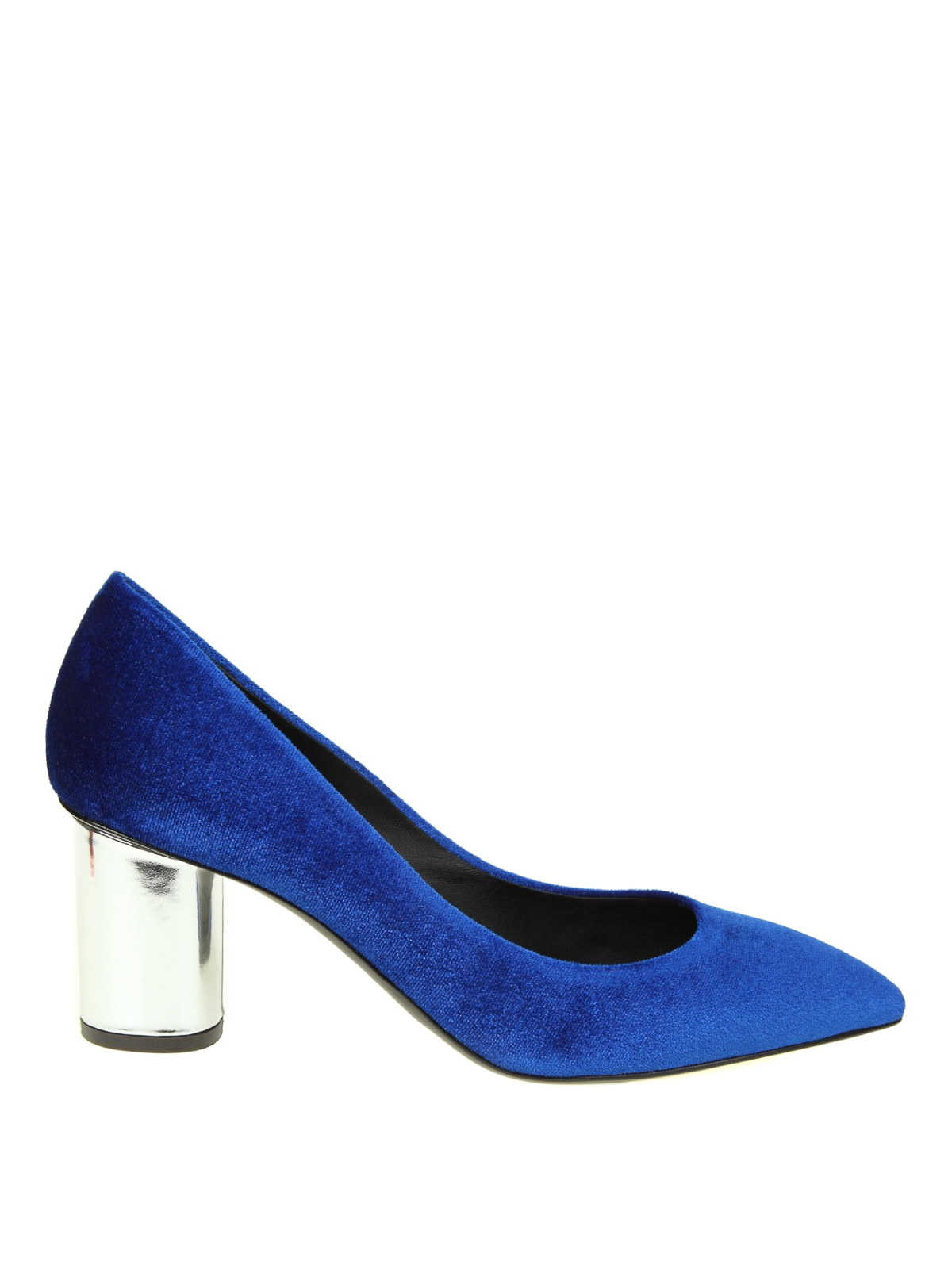 shoes Zanotti Crudelia blue velvet pumps - I860023001
