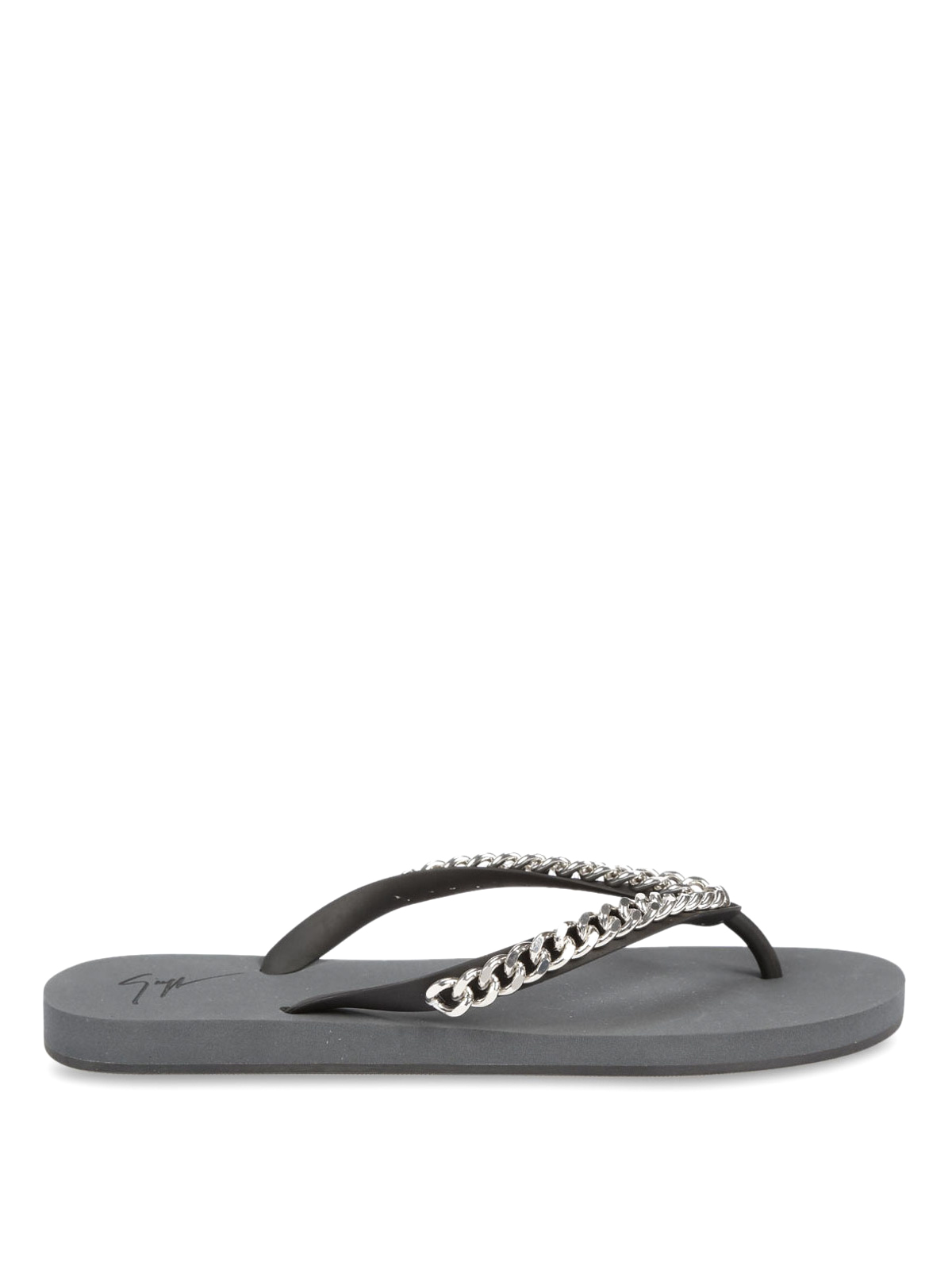 Flip flops Giuseppe Zanotti - Chain detail Florida flip flops - EU7026NERO