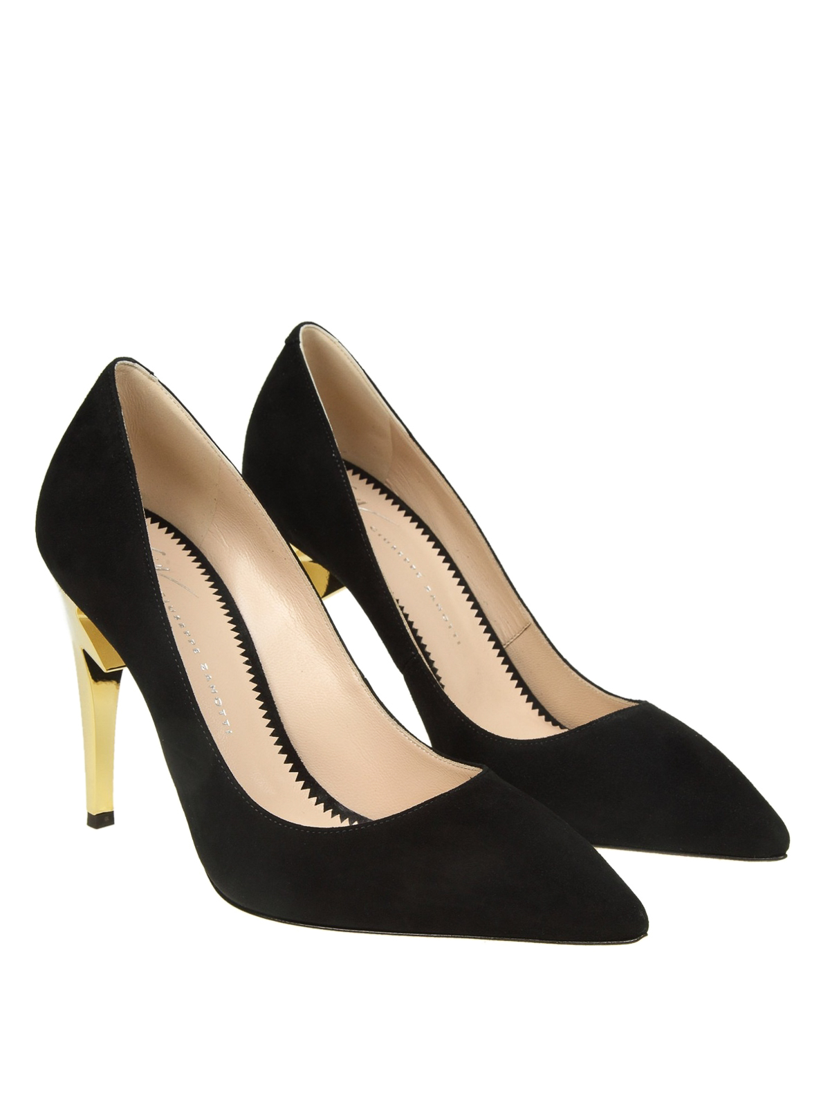 Court shoes Giuseppe Zanotti - G-Heel black suede pumps I860003006