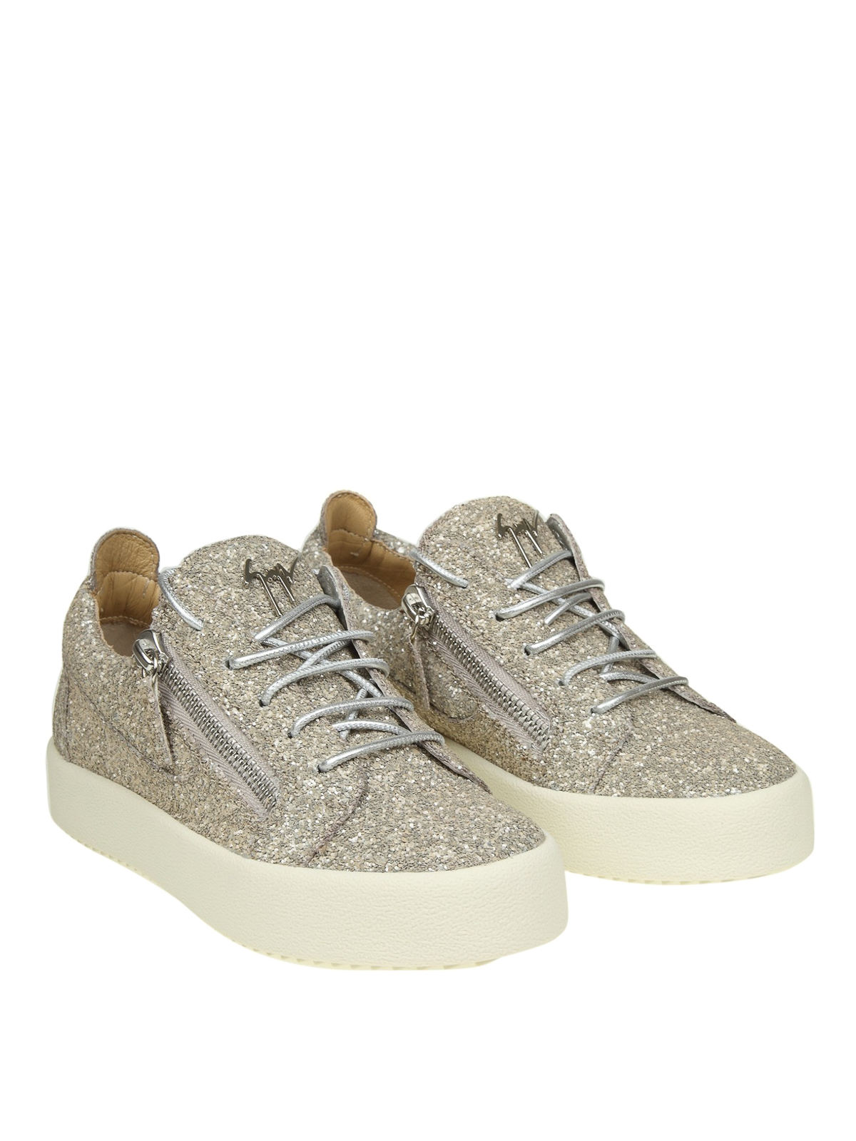 Giuseppe Zanotti - Sneaker Cheryl in glitter color champagne - sneakers -  RS80001009