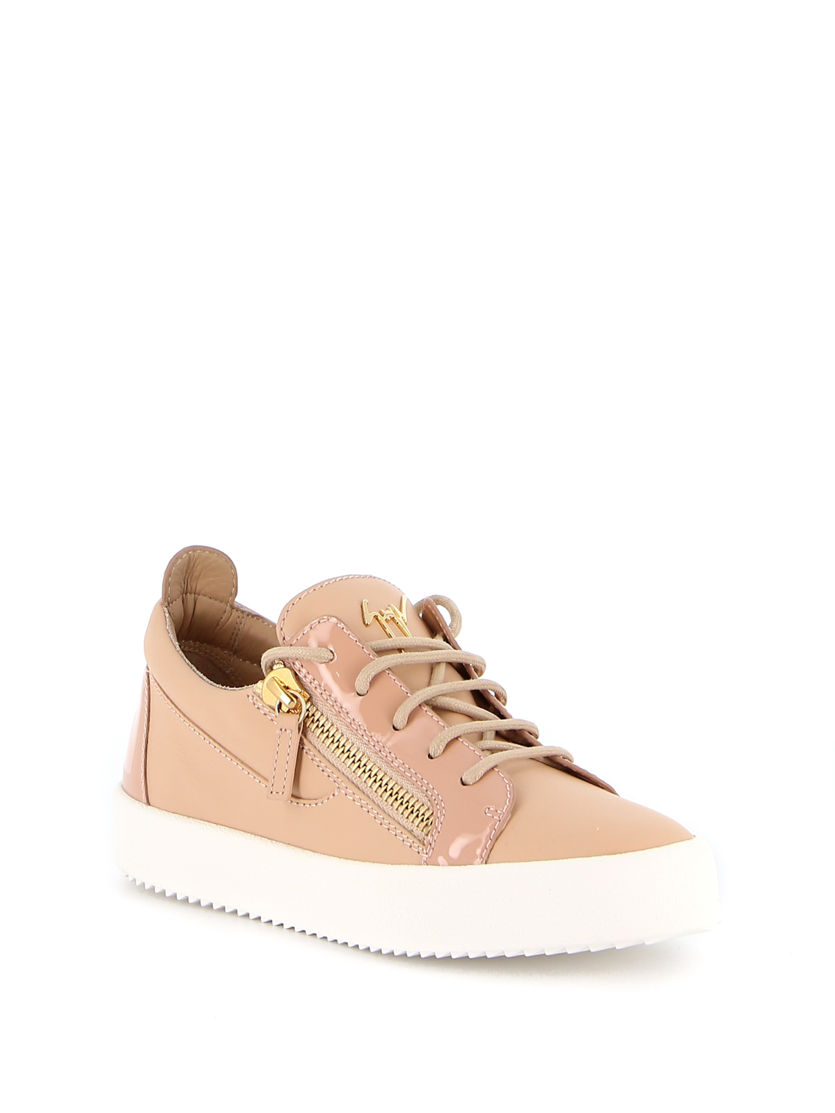 giuseppe zanotti may leather low top trainers