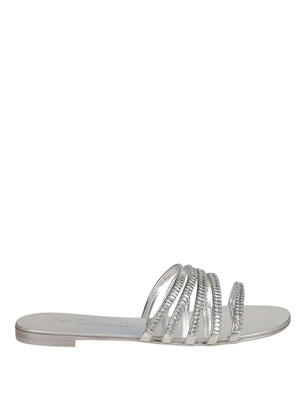 silver jewelled sandals