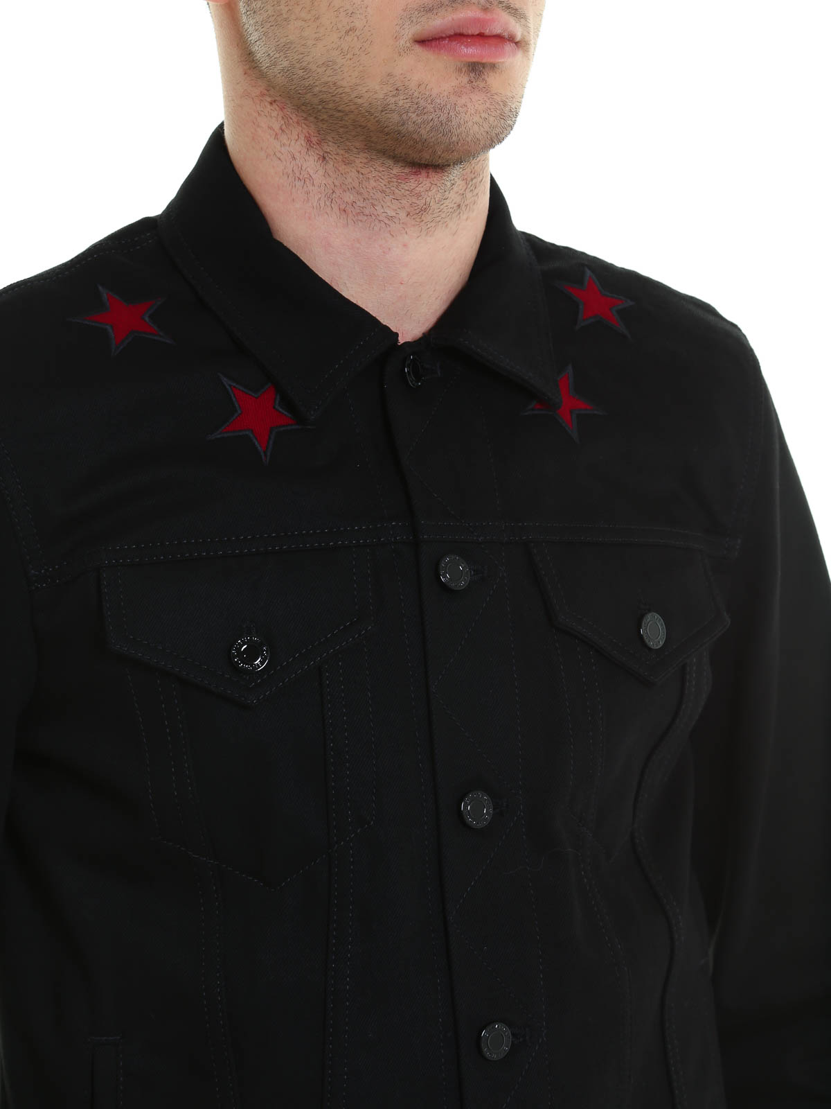Givenchy - Star patches denim jacket 