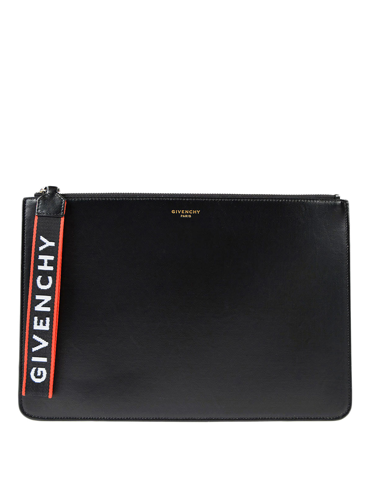 Clutches Givenchy - Logo wristlet leather pouch - BK06122767001