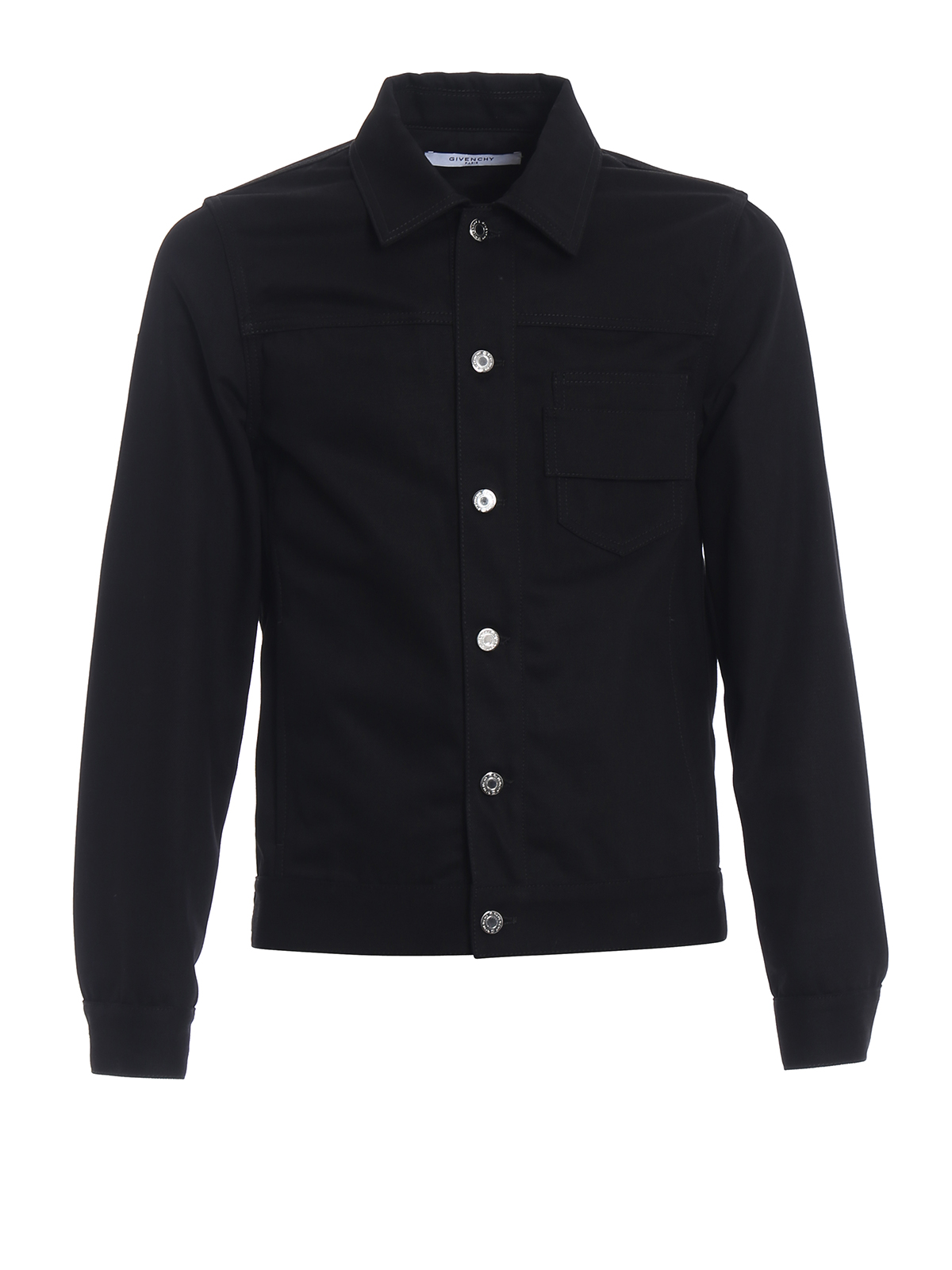 Denim jacket Givenchy - Black cotton denim buttoned jacket - BM00345005001